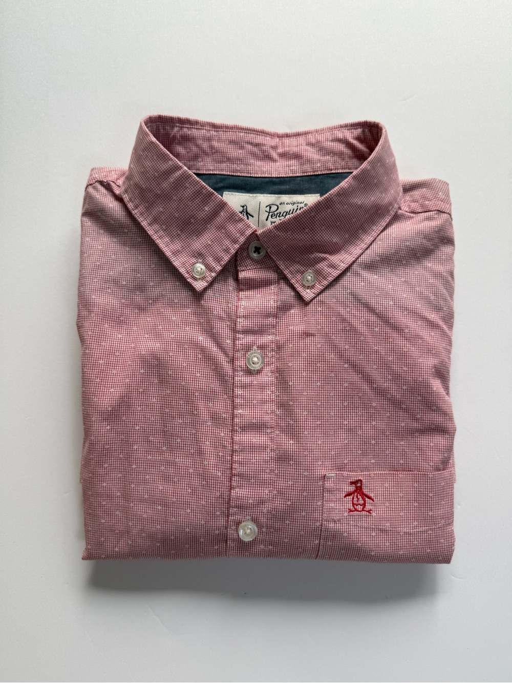 Original Penguin Men’s Button-Down Shirt in Pink
